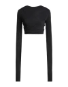 Rick Owens Lilies Woman Top Black Size 4 Viscose, Polyamide, Elastane