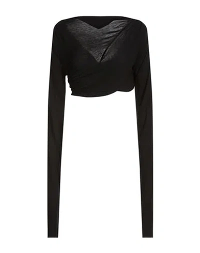 Rick Owens Lilies Woman Top Black Size 8 Viscose