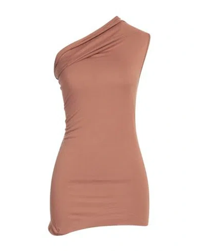 Rick Owens Lilies Woman Top Brown Size 4 Viscose In Brown