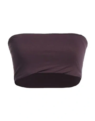 Rick Owens Lilies Woman Top Plum Size 4 Viscose, Polyamide, Elastane In Purple