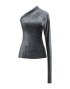Rick Owens Lilies Woman Top Grey Size 2 Viscose, Polyamide In Gray
