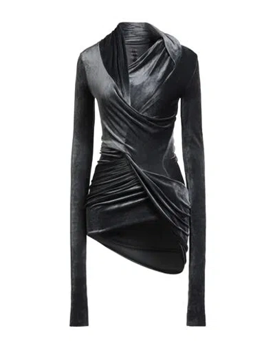 Rick Owens Lilies Woman Top Grey Size 4 Viscose, Cotton, Polyamide In Black