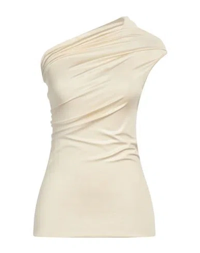 Rick Owens Lilies Woman Top Ivory Size 4 Viscose, Elastane