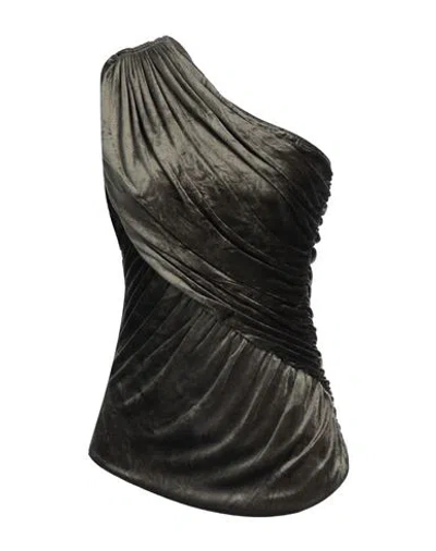 Rick Owens Lilies Woman Top Military Green Size 6 Viscose, Polyamide
