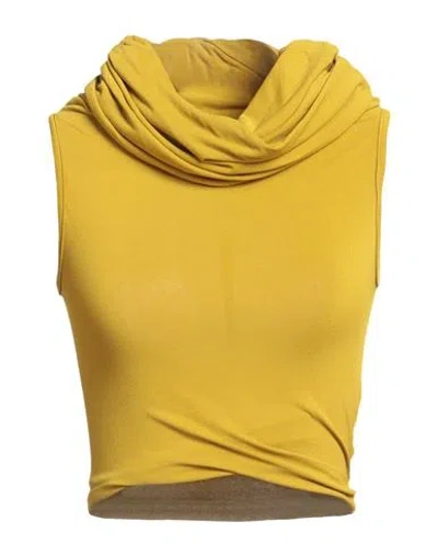 Rick Owens Lilies Woman Top Mustard Size 4 Viscose In Yellow