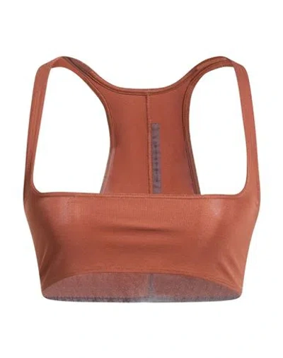 Rick Owens Lilies Woman Top Tan Size 4 Viscose, Polyamide, Elastane In Brown
