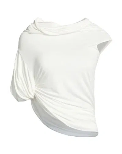 Rick Owens Lilies Woman Top White Size 6 Viscose