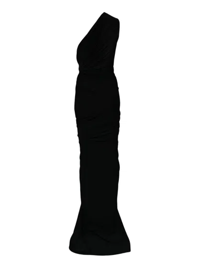 Rick Owens Lilies Women Fog Gown Dress In 09 Black