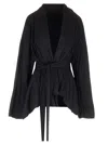 Rick Owens Lillies Black Viscose Kimono Jackets Black