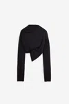 Rick Owens Lillies Long Sleeve T-shirts In Black
