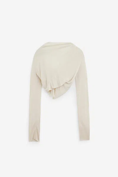 Rick Owens Lillies Long Sleeve T-shirts In White