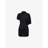 Rick Owens Lillies Womens Black Lilith Draped Jersey Top In Black