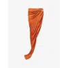 Rick Owens Lillies Womens Orange Hydra Hardware Jersey Maxi Skirt In Orange