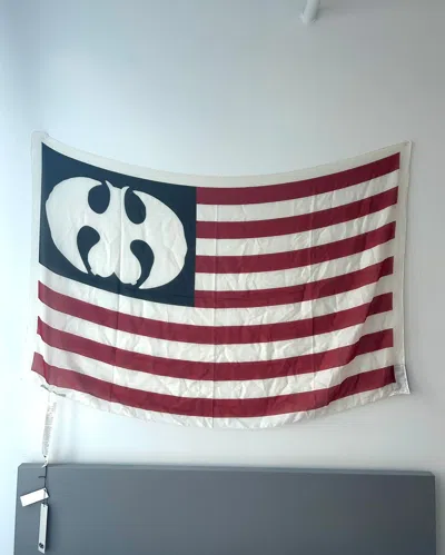 Pre-owned Rick Owens Limited Edition  X Tvhkb Bat Titty Flag Scarf In Red
