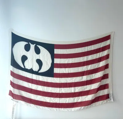 Pre-owned Rick Owens Limited Edition  X Tvhkb Bat Titty Flag Scarf In Red