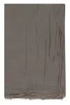Rick Owens Scarf Linen Blend Fringed Edges