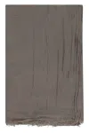 Rick Owens Scarf Linen Blend Fringed Edges In Grey