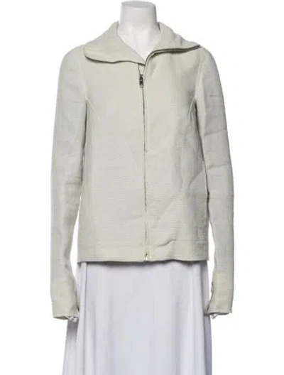 Pre-owned Rick Owens Linen Jacket In Neutrals
