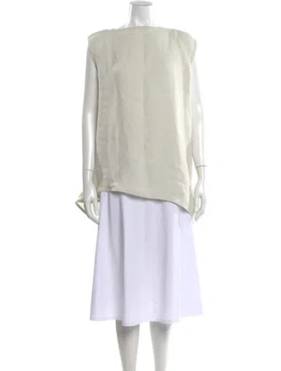 Pre-owned Rick Owens Linen Long Dress In Neutral