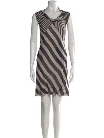 Pre-owned Rick Owens Linen Mini Dress In Neutral