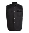 Rick Owens Jumbo Sleeveless Linen Shirt In Black