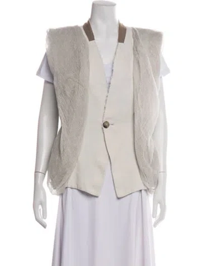 Pre-owned Rick Owens Linen Vest In Neutrals
