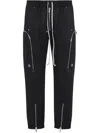 Rick Owens Bauhaus-inspired Cargo Pants With Elastic Waistband In Schwarz