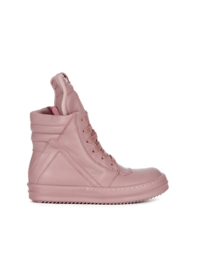 Rick Owens Little Kid's & Kid's Geobasket High-top Trainers In Dusty Pink