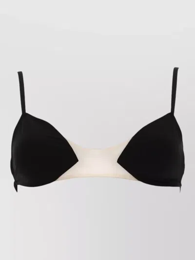 Rick Owens Livy Triangle Bikini Top Adjustable Straps In Black