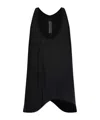 Rick Owens Lo Cut Cotton Tank Top In Black