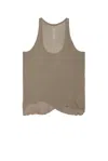 Rick Owens Lo Cut Tank In Dust