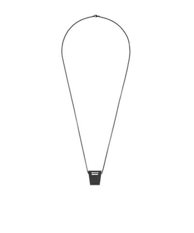 Rick Owens Lobster Buckle Necklace In Black