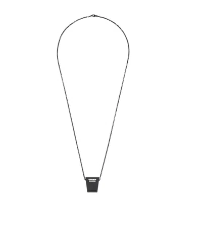 Rick Owens Lobster Buckle Necklace In Black