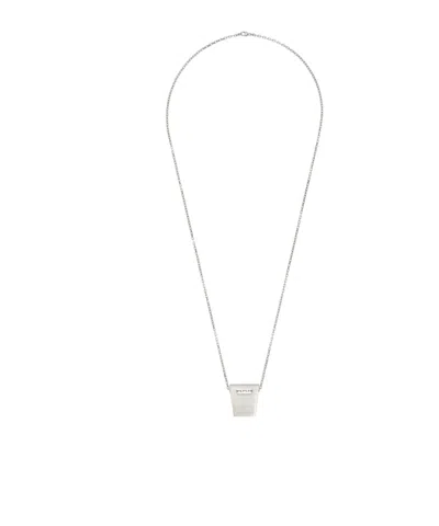 Rick Owens Lobster Buckle Necklace In White