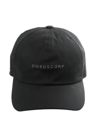 Rick Owens Logo Baseball Cap Hat In Black