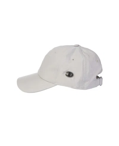 Rick Owens Logo Baseball Hat In White