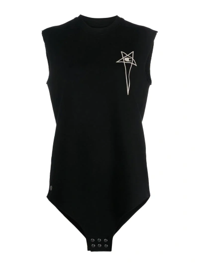 Rick Owens Logo Bodysuit In Black
