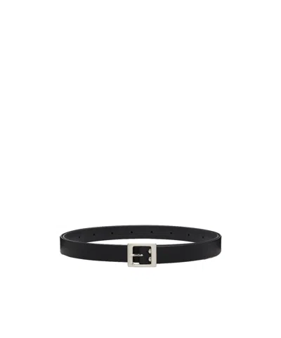 RICK OWENS LOGO-BUCKLE BELT