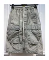 Rick Owens Logo Color Drawstring Shorts In Gray