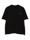 Rick Owens Logo-detail Raw-edge T-shirt In Black