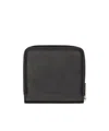 Rick Owens Logo Embossed Zip Around Wallet In Black