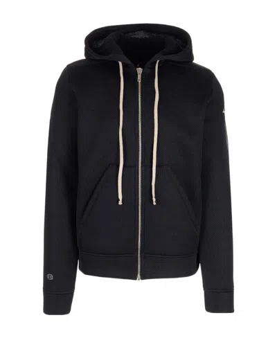 Rick Owens Logo-embroidered Mesh Jacket In Black