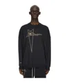 Rick Owens Logo-embroidered Sweatshirt In Black