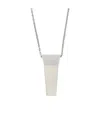 Rick Owens Logo-engraved Chain Necklace In White