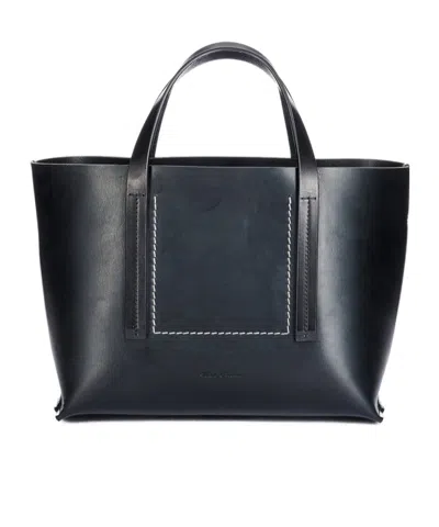 Rick Owens Logo Handbag In Black