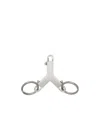 Rick Owens Silver Small Cerberus Keychain In Gray