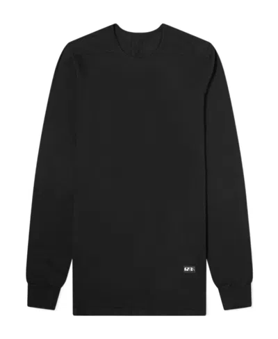 Rick Owens Logo Patch Detail T-shirt In Black
