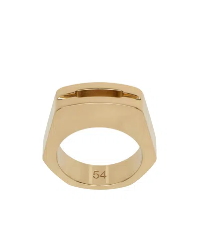 Rick Owens Logo Ring In Neutral