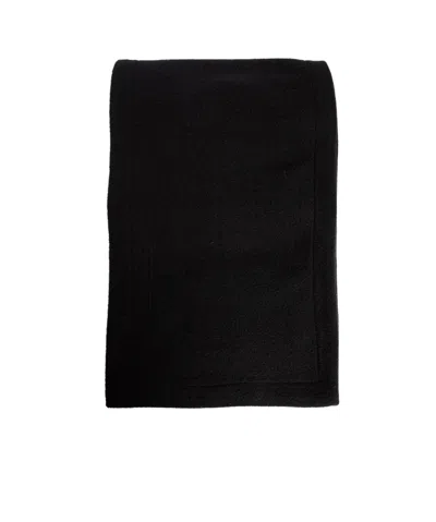 Rick Owens Logo Scarf In Black