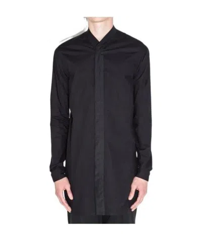 Rick Owens Logo Shirt In Black